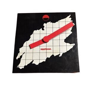 Vintage Applause Tech Time Wall Desk Mantel Clock 80s Memphis Style Black White